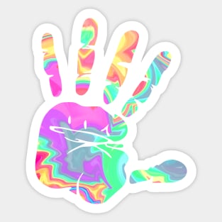 Hand Print Watercolor Sticker